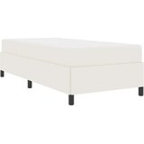  Konstrukcija postelje z vzmetnico krema 100 x 200 cm blago, (5000141926) | Shoptok.si