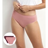 DIM BODY TOUCH MIDI BRIEF 2x - Women's socks 2 pcs - purple - light pink | shoptok.hr