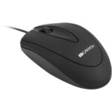 Canyon CM-1 wired optical mouse with 3 buttons, dpi 1000, black, cable length 1.8m, 100*51*29mm, 0.07kg cene