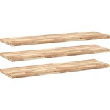  Plutajuće police 3 kom 120x40x4 cm od neobrađenog drva bagrema | shoptok.hr