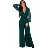 Fenzy Eleganten Kombinezon Z "V" Izrezom Georgina, Temno Zelen Cene