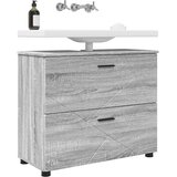 vidaXL kopalniška omarica s predalom siva sonoma 76.5 x 35 x 64 cm | Shoptok.si