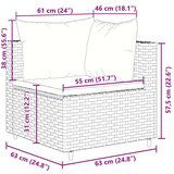  4-dijelna vrtna garnitura od poliratana s jastucima crna Crna i plava 4 | shoptok.hr