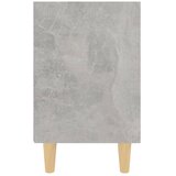  Noćni ormarići s drvenim nogama 2 kom boja betona 40x30x50 cm | shoptok.hr