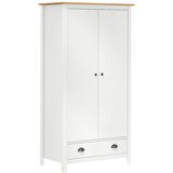 vidaXL garderobna omara z 2 vrati hill bela 89x50x170 cm borovina | Shoptok.si