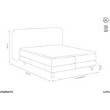 Makamii Bijeli boxspring krevet 160x200 cm Ilima – | shoptok.hr