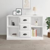  Komoda sjajna bijela 104,5x35,5x67,5 cm od konstruiranog drva | shoptok.hr