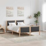  Krevetna konstrukcija Tamno siva 135 x 190 cm tkanina | shoptok.hr
