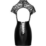 Noir - čipkasta top sjajna haljina s čipkom (crna) - M | shoptok.hr