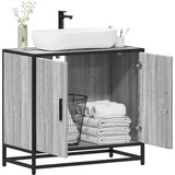 vidaXL Kopalniška omarica siva sonoma 65x33x60 cm inženirski les | Shoptok.si