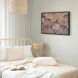  Slika - Watercolour abstraction - powder pink marble with gold accents 60x40 U crnom drvenom okviru | shoptok.hr