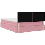 vidaXL Krevet s od storage s madracem Ružičasta 140 x 200 cm Baršun | shoptok.hr