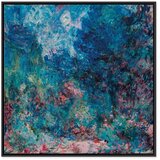  Slika - Claude Monet – La maison de l\'artiste vue du jardin aux roses 40x40 U crnom drvenom okviru | shoptok.hr