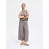 Reserved Široke hlače s modalom - bež | shoptok.hr