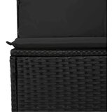 vidaXL 6-dijelni set vrtnih sofa s jastucima crni od poliratana bagrem | shoptok.hr