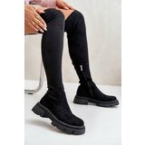 Boto Women's Over the Knee Eco Suede Boots Black Irithalla | Eponuda.ba