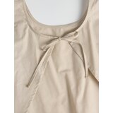 Sinsay Crop top s dekorativnim vezanjem od mješavine lana | shoptok.hr