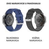 Ms Mobile DT Watch X Smart Watch plavi (plava silikonska i crna kožna narukvica) | Eponuda.com