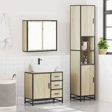 vidaXL 3-dijelni set kupaonskog namještaja boja hrasta sonome drveni | shoptok.hr