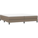  Krevet s oprugama i madracem smeđesivi 200x200 cm od tkanine | shoptok.hr