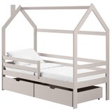  Drveni dječji krevet Lila s ladicom - kašmir - 190x90 cm - Madrac PE pjena 8 cm-spužvasti madrac | shoptok.hr
