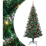 vidaXL Umjetna preddekorirana božićna jelka med 150 LED Zelena 150 cm | Shoptok.si
