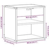 vidaXL Zidni noćni ormarići 2 kom Sivi Sonoma 40x31x39,5 cm | shoptok.hr