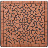 Bistro stolić s mozaikom boja cigle 60 cm keramički | shoptok.hr