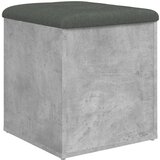 vidaXL Klop za shranjevanje betonska siva 42x42x45 cm inženirski les | Shoptok.si