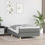  s oprugama i madracem tamnosivi 90 x 190 cm od tkanine | shoptok.hr