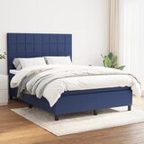 The Living Store Box spring postelja z vzmetnico moder 140x190 cm blago - Box Spring Postelja, (21512218) | Shoptok.si