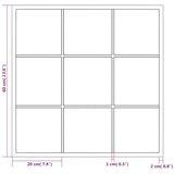  Zidno ogledalo crno 60 x 60 cm metalno | shoptok.hr