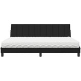 Krevet s madracem Hanko crni 200x200 cm od tkanine | Eponuda.ba