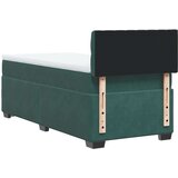 Box spring krevet s madracem tamnozeleni 100x200 cm baršunasti | shoptok.hr