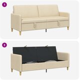SOFA s pohranom Krem 192 x 78 x 87 cm Poliester | shoptok.hr
