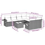  9-dijelni set vrtnih sofa od poliratana s jastucima svjetlosivi | shoptok.hr
