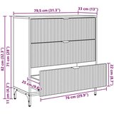 vidaXL Ormarić / Komoda Bijelo 79,5 x 33 x 82 cm Konstruirano drvo | shoptok.hr