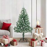 Umjetno Božićno Drvo s Snježnim Flokom i LED Svjetlom 150 cm | shoptok.hr