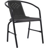 Maison Chic Vrtni stoli - Stol za vrt 4 kosi plastika, ratan in jeklo 110 kg JS1550, (21877369) | Shoptok.si