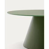 Kave Home Zeleni okrugao stolić za kavu sa staklenom pločom stola ø 80 cm Wilshire – | shoptok.hr