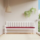  Jastuk za vrtnu klupu boja vina 200 x 50 x 7 cm tkanina Oxford | shoptok.hr