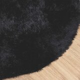  Čupavi tepih s visokim vlaknima NAVARRA crni 160x160 cm | shoptok.hr