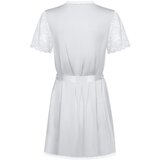 Obsessive Miamor Robe - ogrtač s čipkastim rukavima i tangama (bijeli) - L/XL | shoptok.hr