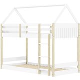 Marckeric Bijeli/u prirodnoj boji dječji krevet u obliku kućice/na kat 90x190 cm Valka – | shoptok.hr