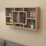 Maison Chic Lebdeča stenska polica - Viseča polica 8 predelkov barva hrasta, (21794155) | Shoptok.si