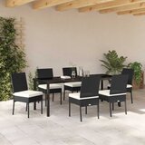  Vrtni set za objed 7 kom. Crna Čelik s prahom premazan | shoptok.hr
