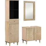 vidaXL Kopalniška garnitura 3-delna trden mangov les | Shoptok.si