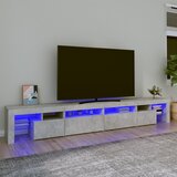 vidaXL TV omarica z LED lučkami betonsko siva 260x36,5x40 cm Cene