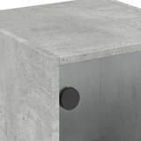 vidaXL Bočni ormarić sa staklenim vratima boja betona 35x37x75 5 cm | shoptok.hr