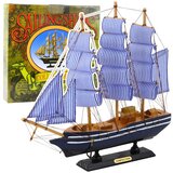  Kolekcionarski model ukrasnog jedrenjaka bijelo-plave boje 33x31cm Cijene